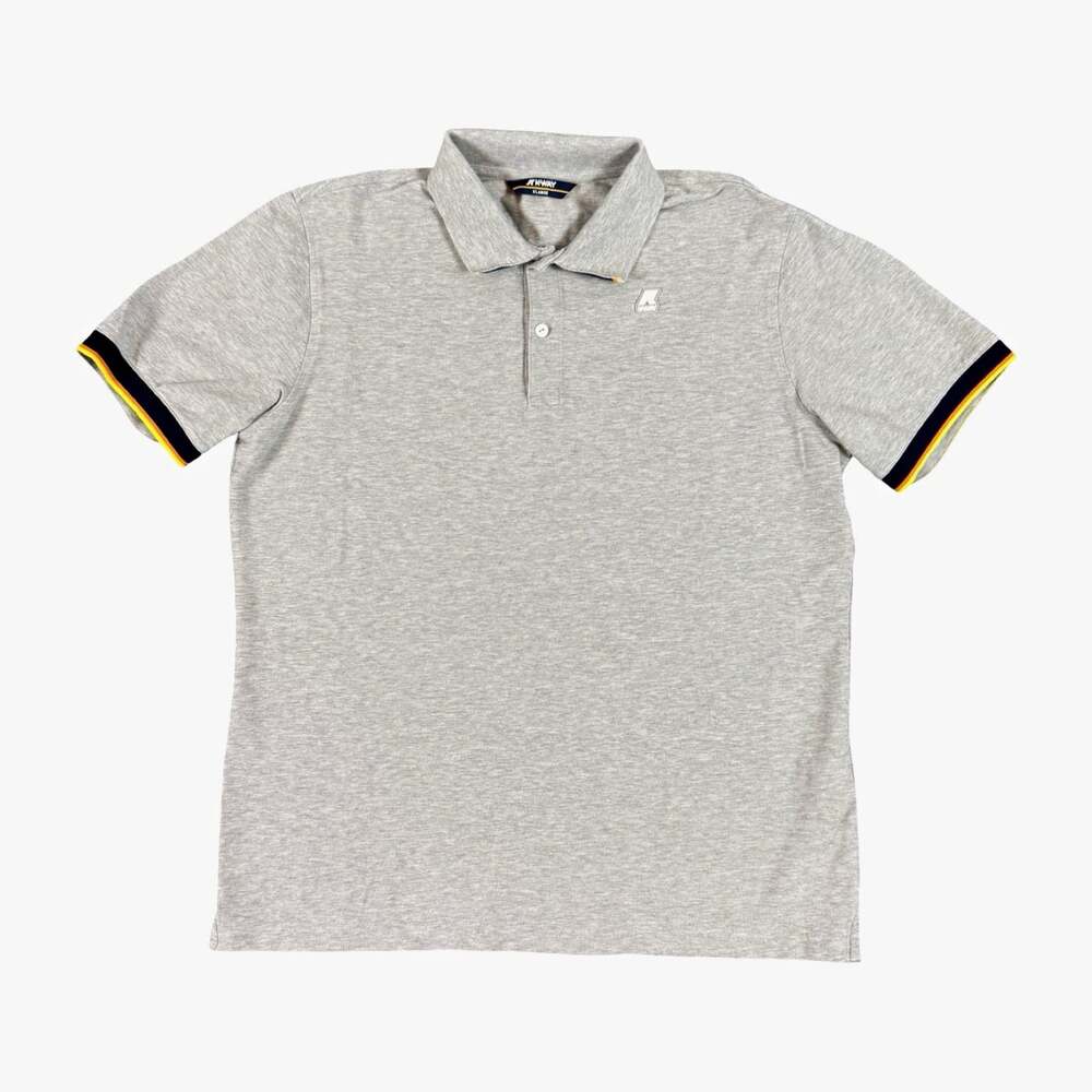 K-Way Vincent Men’s Gray Short Sleeve Polo Shirt Size XL Logo